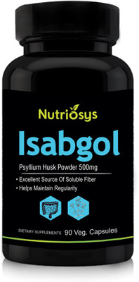 

Nutriosys Isabgol 500mg ,Veg Capsules(90 No)