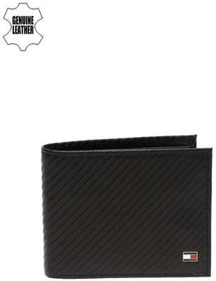 

Tommy Hilfiger Men Black Genuine Leather Wallet(8 Card Slots)