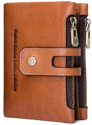 

CONTACTS Men Beige Genuine Leather Wallet(14 Card Slots)