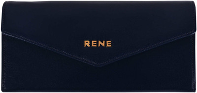 

Rene Women Casual Blue Genuine Leather Wallet(8 Card Slots), Navy