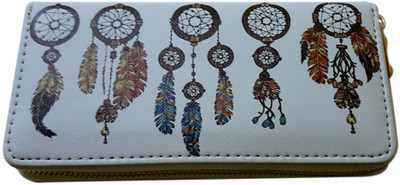 

rosa Women Casual White Artificial Leather Wallet(4 Card Slots), Multi - white