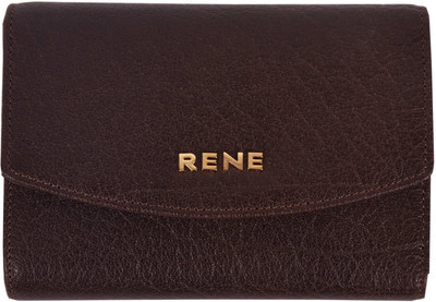 

Rene Women Casual Brown Genuine Leather Wallet(11 Card Slots)