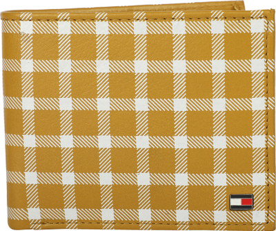 

Tommy Hilfiger Men Yellow Genuine Leather Wallet(7 Card Slots), Mustard yellow