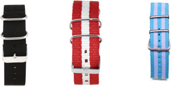 

WM Make Your Own Watch By WM- NATO Multicolored Straps (ONLY Straps)-MYOW COLLECTION myow-bk-rw-arg 22 mm Nylon Watch Strap(Multicolor)
