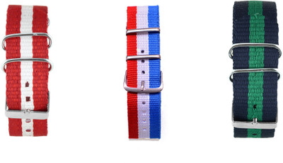 

WM Make Your Own Watch By WM- NATO Multicolored Straps (ONLY Straps)-MYOW COLLECTION MYOW-RW-FRANCE-BUGR 22 mm Nylon Watch Strap(Multicolor)
