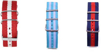 

WM Make Your Own Watch By WM- NATO Multicolored Straps (ONLY Straps)-MYOW COLLECTION MYOW-RW-ARG-BUR 22 mm Nylon Watch Strap(Multicolor)