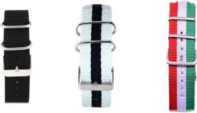 

Watch Me Make Your Own Watch By Watch Me- NATO Multicolored Straps (ONLY Straps)-MYOW COLLECTION MYOW-BK-BKW-ITALY 22 mm Nylon Watch Strap(Multicolor)