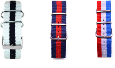 

WM Make Your Own Watch By WM- NATO Multicolored Straps (ONLY Straps)-MYOW COLLECTION MYOW-WBK-BUR-FRANCE 22 mm Nylon Watch Strap(Multicolor)