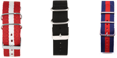 

WM Make Your Own Watch By WM- NATO Multicolored Straps (ONLY Straps)-MYOW COLLECTION myow-rw-bk-rbu 22 mm Nylon Watch Strap(Multicolor)