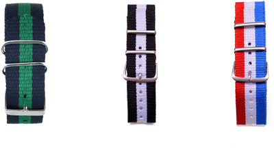

WM Make Your Own Watch By WM- NATO Multicolored Straps (ONLY Straps)-MYOW COLLECTION MYOW-BUGR-BKW-FRANCE 22 mm Nylon Watch Strap(Multicolor)
