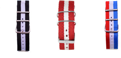 

WM Make Your Own Watch By WM- NATO Multicolored Straps (ONLY Straps)-MYOW COLLECTION myow-bkw-rw-france 22 mm Nylon Watch Strap(Multicolor)