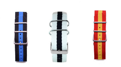 

Watch Me Make Your Own Watch By Watch Me- NATO Multicolored Straps (ONLY Straps)-MYOW COLLECTION MYOW-BKBU-WBK-SPAIN 22 mm Nylon Watch Strap(Multicolor)