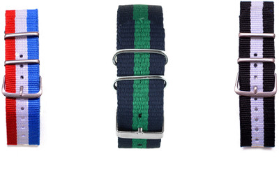 

WM Make Your Own Watch By WM- NATO Multicolored Straps (ONLY Straps)-MYOW COLLECTION MYOW-FRANCE-BUGR-BKW 22 mm Nylon Watch Strap(Multicolor)