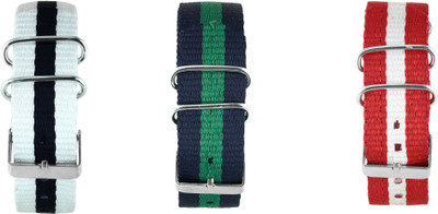 

WM Make Your Own Watch By WM- NATO Multicolored Straps (ONLY Straps)-MYOW COLLECTION MYOW-WBK-BUGR-RW 22 mm Nylon Watch Strap(Multicolor)