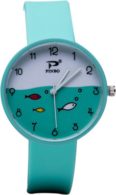 

Pinbo TRENDY AQUA GREEN STRAP Watch - For Women