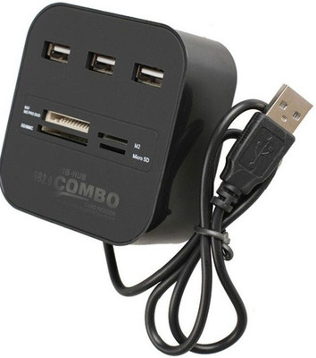 

BB4 All In One USB 3 PORT HUB + CARD READER COMBO USB Adapter(Black)