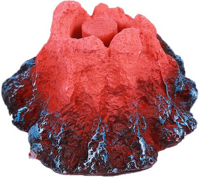 FlikFinz Aquarium Decorations Mini Bubbling Volcano with Air Stone Diffusing Bubbles Aquarium Air Stone(1 Stones)