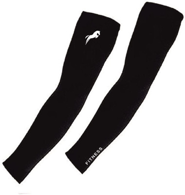 Just Rider Cotton Arm Sleeve For Men & Women(L, Black)