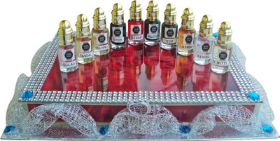 

ASHTAAROMAS Combo of 10 Pcs Pure Herbal Attars for Unisex(8 ml each) Herbal Attar(Kewda)
