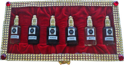 

ASHTAAROMAS Combo of 6 Pcs Pure Herbal Fragrances Attar (12 ML Each) Herbal Attar(Gul Hina)