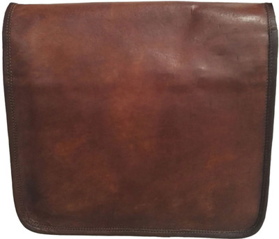 

The Artists Creation New Arrival Vintage Handmade Genuine Leather Men's Office Laptop Sling Bag(Brown, 5 L)