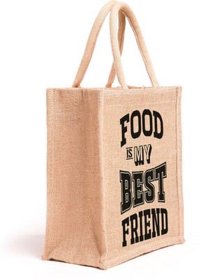 

H&B Printed Waterproof Lunch Bag(Beige, 11 inch)