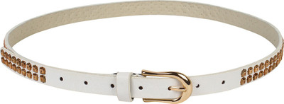 

styles creation Women Party White Artificial Leather Belt