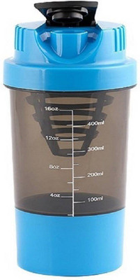 

splendid Shaker Gym Blue Protein Gym shaker Bottle Protein Bottle Water Bottle 500 ml Shaker(Pack of 1, Multicolor)
