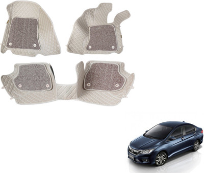MOCKHE Leatherite 7D Mat For  Honda New City(Beige)