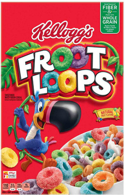 

Kellogg's Froot Loops Sweetened Multigrain Cereal - 345g(345 g, Box)