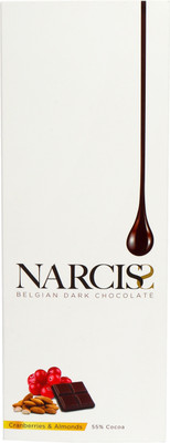 

Narciss Belgian Dark Chocolate, Cranberry & Almond, 270g, Pack of 3 Bars(Pack of 3, 270 g)