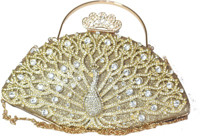 

RUDRA Party Gold Clutch