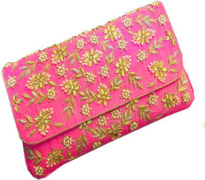 

Craftbazaar Party Pink Clutch