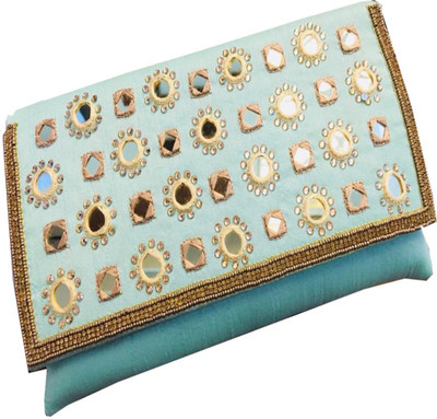 

Craftbazaar Party Blue Clutch