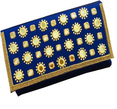 

Craftbazaar Party Blue Clutch