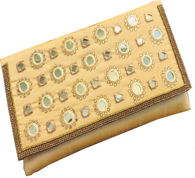 

Craftbazaar Party Gold Clutch