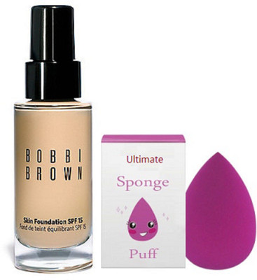 

Ultimate Sponge Puff, Bobbi Brown Skin Liquid Foundation(Set of 2)