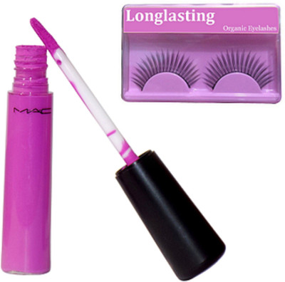 

Longlasting Eyelashes, Mac Purple Lipgloss(Set of 2)