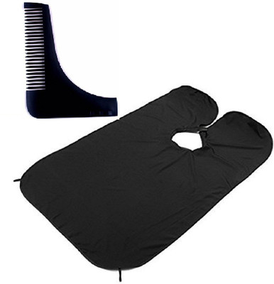 

JAGTEK combo of beard apron and beard shaping tool for beard styling(Set of 02)