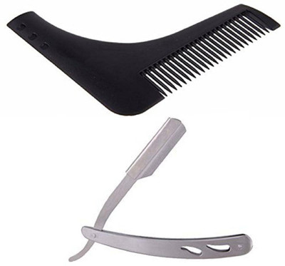 

JAGTEK Combo Of Stainless Steel Shaving Razor / Razor For Salons And Beard Shaping Tool For Beard New Styling(Set of 02)
