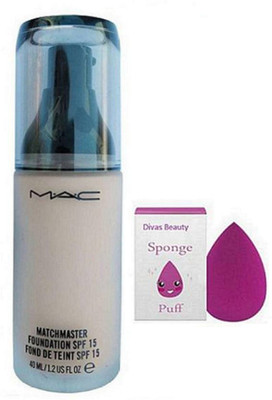

divas beauty Of Sponge Puff, Matchmaster Liquid Foundation Beige 40 ml(Set of 2)