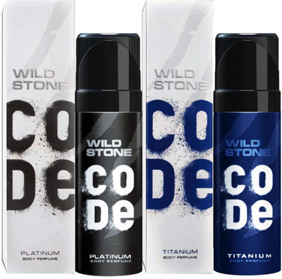 

Wild Stone Code Titanium & Platinum Deodorant Spray - For Men(240 ml, Pack of 2)