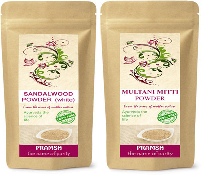 

PRAMSH Premium Quality White Sandalwood 100gm & Multani Mitti 400gm Powder Combo(500 g)