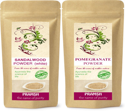 

PRAMSH Premium Quality White Sandalwood 200gm & Pomegranate Peel 200gm Powder Combo(400 g)