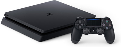 Sony PS4 1TB Slim Console 1TB GB with God Of War, GT Sport, Unchartered 4(Black)