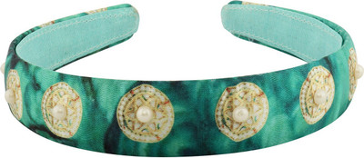 

Puneet Gupta Indian jade Green Digital Print Women's Hairband for designer look Head Band(Green)
