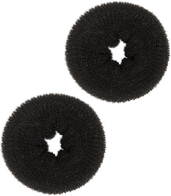 

JAGTEK Hair Accessories / Hair Donut Bun Maker 2 pcs Medium Size Easy to use At Home Bun(Black)