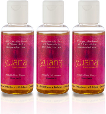 

Yuana Premium Hair Oil - 50 ml x 3 - Reduces dandruff, promotes hair growth and makes hair stronger Hair Oil(150 ml)