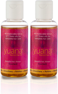 

Yuana Premium Hair Oil - 50 ml x 2 - Reduces dandruff, promotes hair growth and makes hair stronger Hair Oil(100 ml)