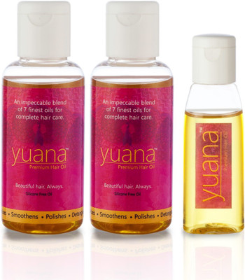 

Yuana Premium Hair Oil - 50ml + 50 ml + 15 ml - Reduces dandruff, promotes hair growth and makes hair stronger Hair Oil(115 ml)